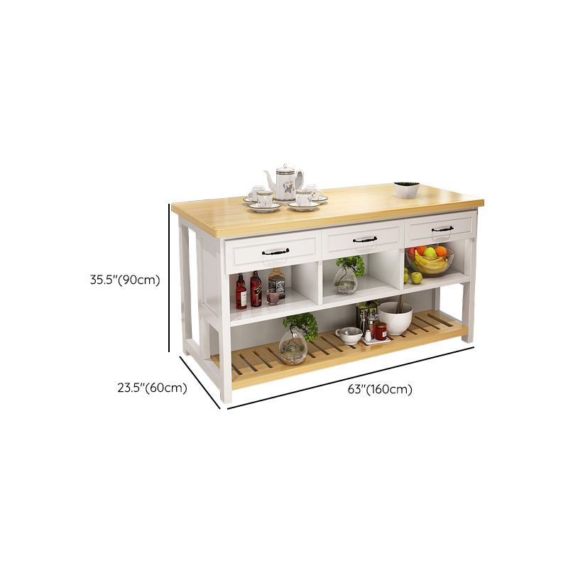 Tavolo da cucina in legno di pinole naturale per sala da pranzo