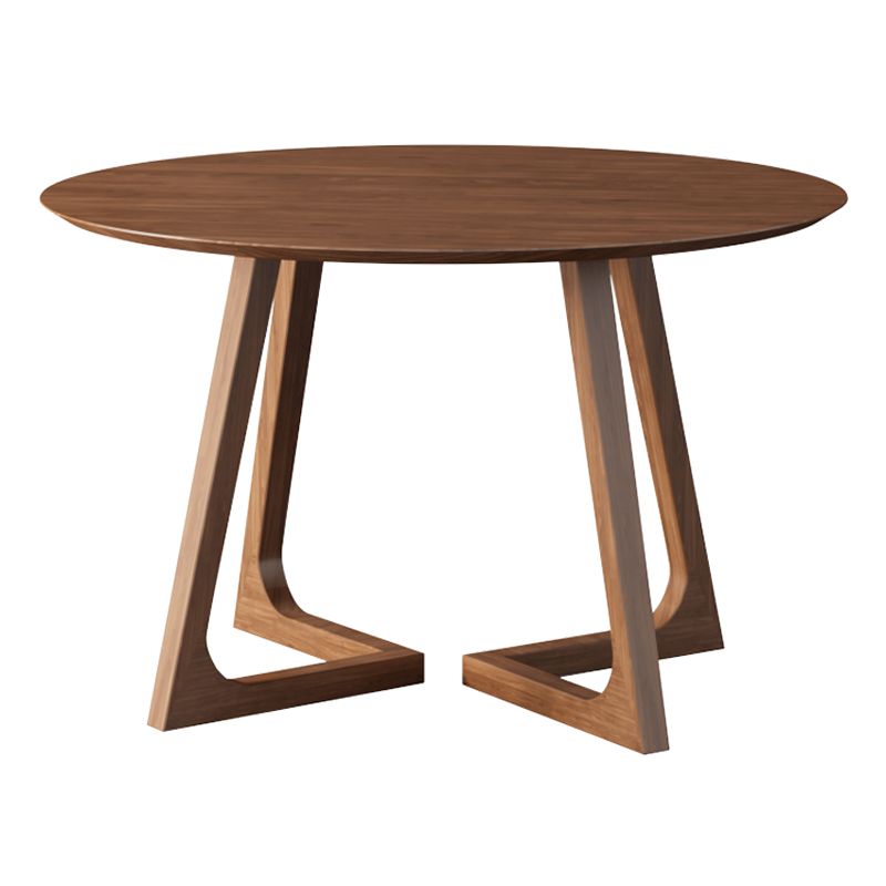 Round Double Pedestal Casual Dining Table Wood Color Fixed Table of Ashwood Solid Wood Clearhalo ' dining_table' 'Dining Tables & Seating' 'Dining Tables' 'furn' 'furn_dining_table' 'Furniture' 'furniture_dining_table' 'Kitchen & Dining Furniture' 'kitchen&dining_furn' 'kitchen' 'kitchen_dining_table' 1200x1200_682b47de-e64d-43b5-bdfa-133c4432e8b0