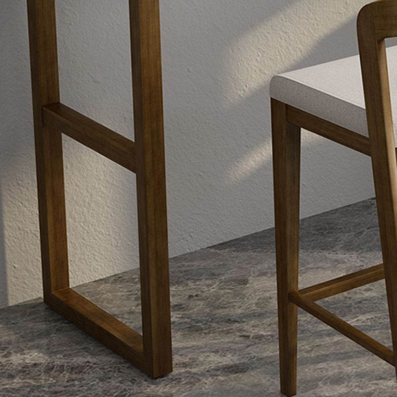 Juego rectangular moderno de 1/2/3 piezas, mesa de bar y taburetes de madera maciza