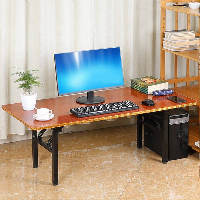 Mesa de metal y madera de mediados de siglo moderno moderno mesa de comedor rectangular