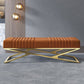 14.82-inch Width Modern Seating Bench Cushioned Metal Bedroom Bench Clearhalo 'Benches' 'Chairs & Seating' 'furn' 'furn_benches' 'Furniture' 'Living Room Furniture' 1200x1200_682f28e9-17f9-4b87-a3ee-51a86d0eb385