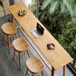 Rectangle Bar Pub Table Set 1/4 Pcs Solid Wood Bar Table and Backless Stools Clearhalo 'Bar Furniture' 'furn' 'furn_home_bar_bar_sets' 'Furniture' 'Home Bars & Bar Sets' 'home_bar_bar_sets' 'Kitchen & Dining Furniture' 1200x1200_683076a6-6608-4d85-90b7-055b32a7aa40