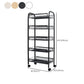 Standard Metal Bookshelf Contemporary Open Back Bookcase with Shelves