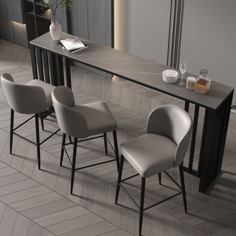 Contemporary Style Sintered Stone Table Rectangle Bar Counter Table for Home Clearhalo 'Bar Furniture' 'Bar Tables' 'bar_tables' 'furn' 'furn_bar_tables' 'Furniture' 'furniture_bar_tables' 'Kitchen & Dining Furniture' 1200x1200_6831a2ed-b95d-42b3-9d2d-db2956e0bd19