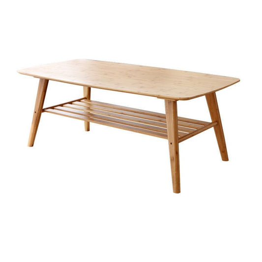 Nordic Style Wood/tan Solid Wood with Storage Rack Coffee Table Clearhalo 'Coffee & Accent Tables' 'Coffee Tables' 'coffee_tables' 'furn' 'furn_coffee_tables' 'Furniture' 'Living Room Furniture' 1200x1200_683215bb-619c-4170-9ebc-beacda58353c