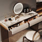 Scandinavian 30.7" Height Slate Top Table Makeup Vanity with Drawers