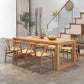 Dinettetafel in Simplicity-stijl Rechthoek massief houten eettafel in naturel