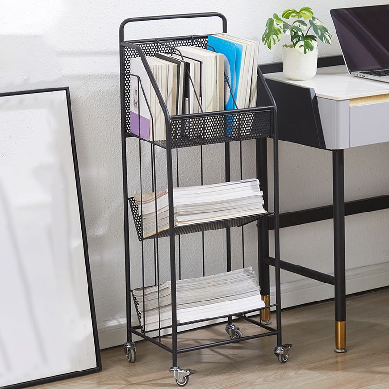 Glam Antique Finish Bookshelf Metal Etagere Shelf Bookcase with Shelves Clearhalo 'Bookcases' 'furn' 'furn_bookcases' 'Furniture' 'Office Furniture' 1200x1200_68376ae4-a35b-4f01-bd6a-8be0fc8ae042