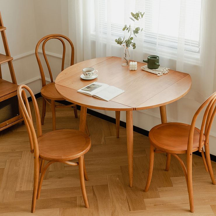 Cherry Wooden Round Table Extendable 4 Legs Square Dining Table in Nature Clearhalo ' dining_table' 'Dining Tables & Seating' 'Dining Tables' 'furn' 'furn_dining_table' 'Furniture' 'furniture_dining_table' 'Kitchen & Dining Furniture' 'kitchen&dining_furn' 'kitchen' 'kitchen_dining_table' 1200x1200_6837aedb-2f21-4bd3-b1a9-d8c1f510cf47