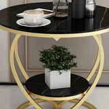 Modern 19.6"/23.6" Tall Round Slate Top Side Table Iron Abstract End Table Clearhalo 'Coffee & Accent Tables' 'End & Side Tables' 'end_side_tables' 'furn' 'furn_end_side_tables' 'Furniture' 'Living Room Furniture' 1200x1200_68382b72-892c-4525-abe2-2b9ed7381115