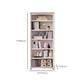 Wooden Closed Back Bookcase Contemporary Standard Bookshelf with Shelves