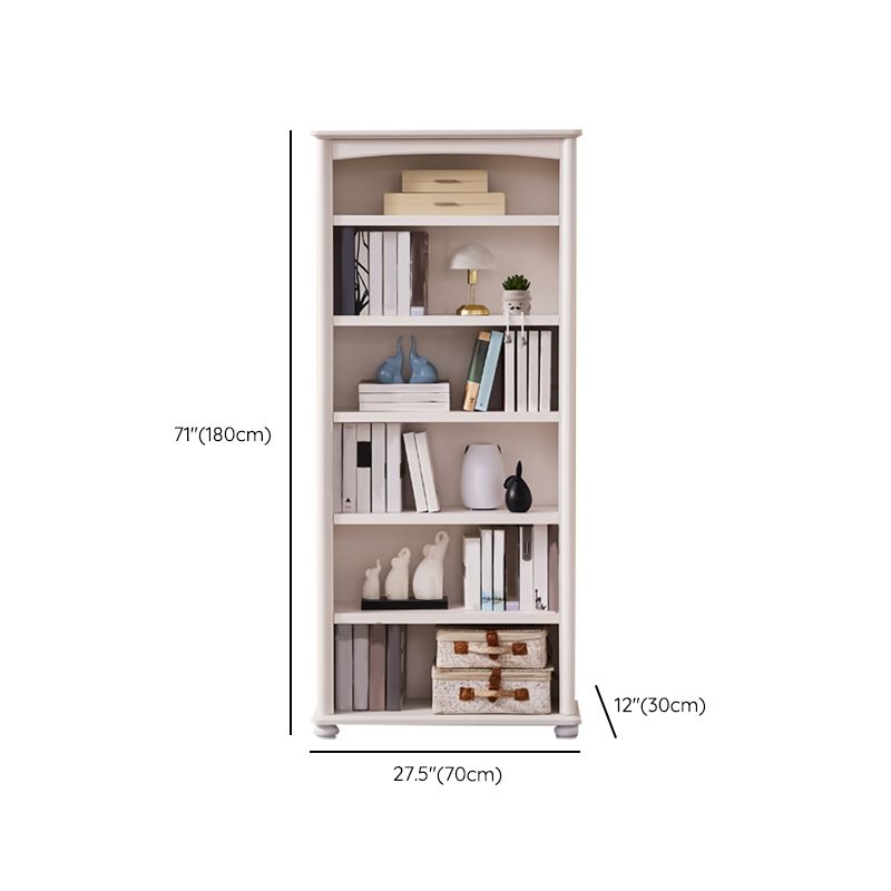 Wooden Closed Back Bookcase Contemporary Standard Bookshelf with Shelves