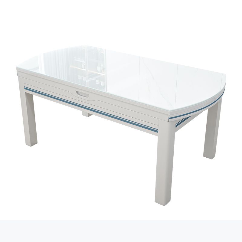 1/5/7 pezzi tavolo da pranzo e sedia set in bianco, contemporaneo