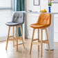 Tabouret de bar en cuir scandinave 27,95 '' tabouret à basse arrière bas