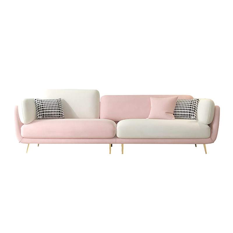 36" High Modern Velvet Square Arm Sofa with 2 Pillows Standard Sofa for Living Room Clearhalo 'furn' 'furn_sofas' 'Furniture' 'furniture_sofas' 'kitchen' 'kitchen_sofas' 'Living Room Furniture' 'Sofa' 'sofas' 1200x1200_683b78e5-96de-4bbf-b53a-306813a2b0e3