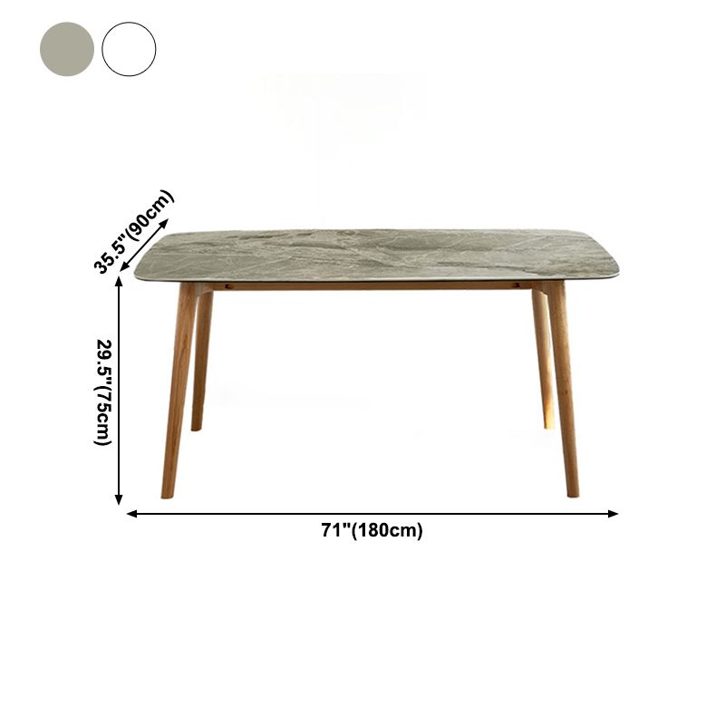 Solid Wood Mid-Century Modern Table Rectangle Sintered Stone Top Table with 4 Legs Clearhalo ' dining_table' 'Dining Tables & Seating' 'Dining Tables' 'furn' 'furn_dining_table' 'Furniture' 'furniture_dining_table' 'Kitchen & Dining Furniture' 'kitchen&dining_furn' 'kitchen' 'kitchen_dining_table' 1200x1200_683cdda0-2ea3-4a1c-81ec-f411072513e4