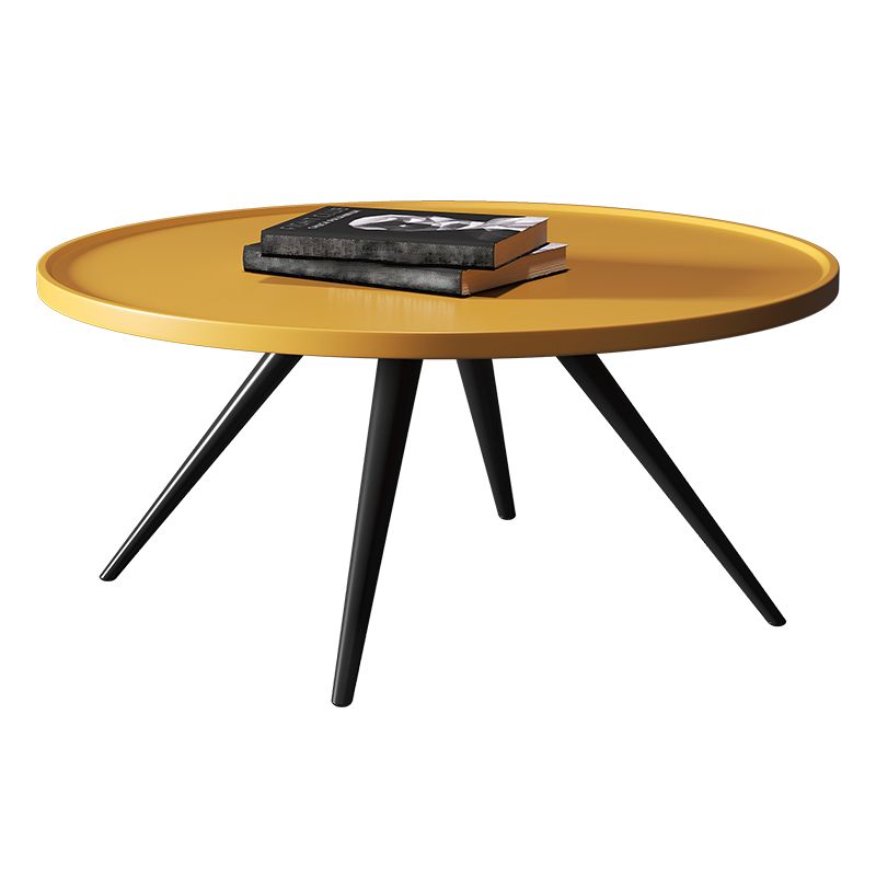 Pine Wood 4 Legs Coffee Table Modernism Round Tray Table Cocktail Table Clearhalo 'Coffee & Accent Tables' 'Coffee Tables' 'coffee_tables' 'furn' 'furn_coffee_tables' 'Furniture' 'Living Room Furniture' 1200x1200_683dcc5d-3d86-4f63-8b49-969f9c514dd3