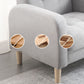 Wooden Velvet Sofa Contemporary Style Tufted Split-Back Seating