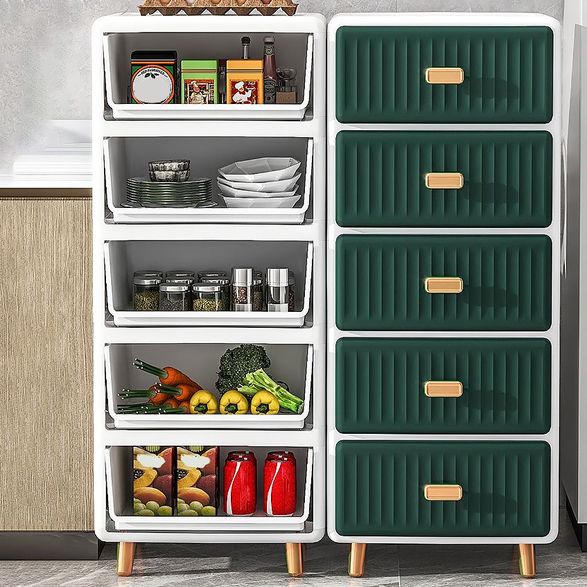 Cabinet de rangement en plastique mate en plastique armoire contemporaine avec des jambes métalliques