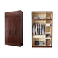 Contemporary Wardrobe Armoire Wood Wardrobe Closet with Doors and Drawers
