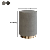 Mid-Century Modern Coffee Table Round Drum Coffee Table in Grey