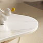 Table basse sur pied moderne en ardoise, forme libre, table de cocktail