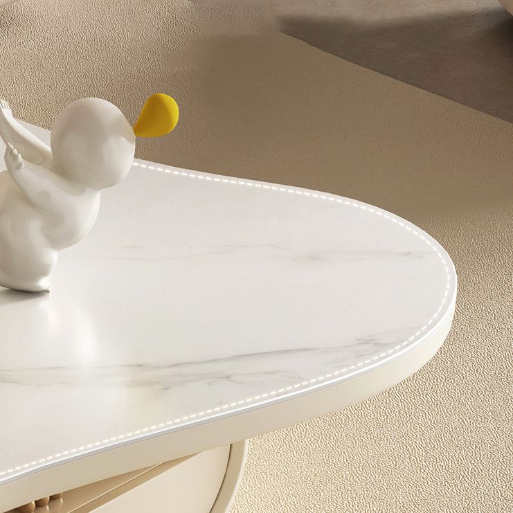 Table basse sur pied moderne en ardoise, forme libre, table de cocktail