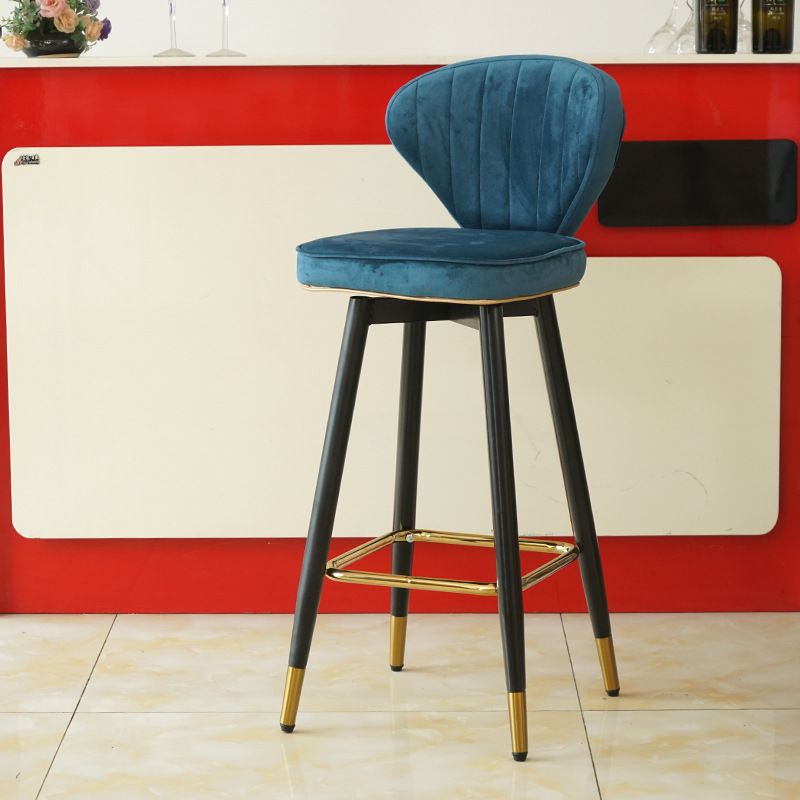 Metal Black Counter Stools Upholstered Low Back Scandinavian Bar Stools Clearhalo 'Bar Furniture' 'Bar Stools' 'bar_stools' 'furn' 'furn_bar_stools' 'furniture_bar_stools' 'Kitchen & Dining Furniture' 'kitchen&dining_furn' 'kitchen' 'kitchen_furn' Furniture' 1200x1200_68433954-c9b3-4b42-8575-c1aa8f48a1ca
