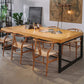 Solid Wood Top Dining Table Industrial Rectangle Table with Trestle Base Clearhalo 'Dining Tables & Seating' 'Dining Tables' 'dining_table' 'furn' 'furn_dining_table' 'Furniture' 'furniture_dining_table' 'Kitchen & Dining Furniture' 1200x1200_68434331-b8da-4df7-97ef-a199990a72d9