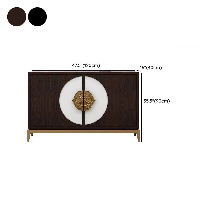 Armoires de style glamour buffet buffet en bois massif buffet avec 2 portes