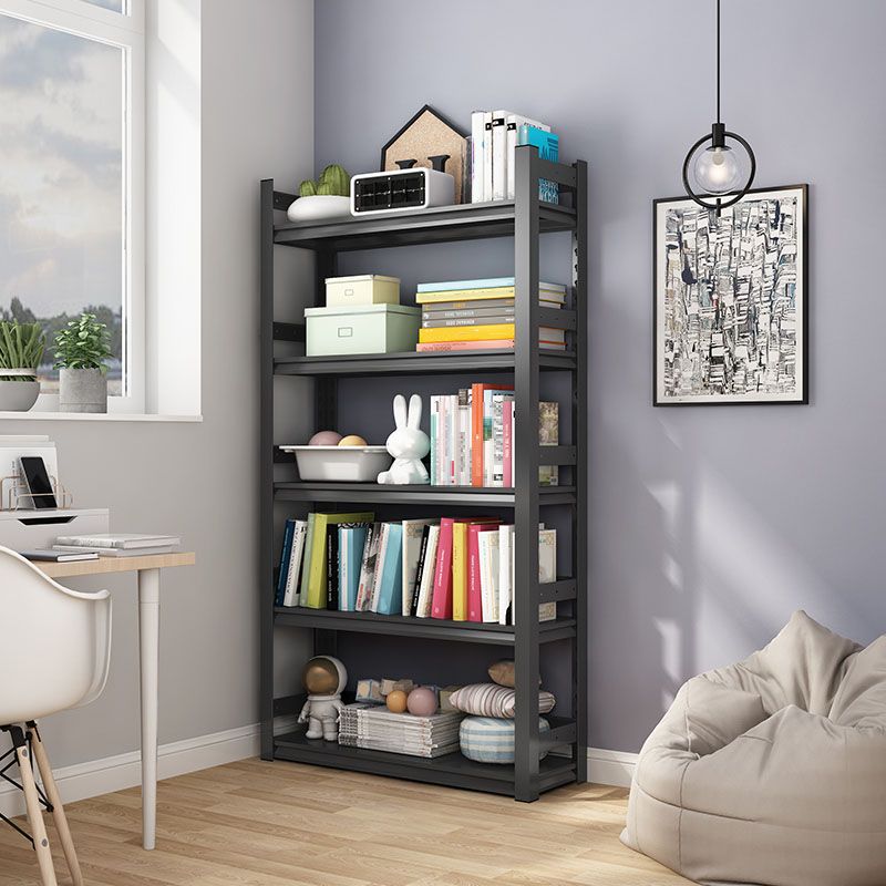 Modern Style Open Back Standard Bookshelf Metal Bookcase for Study Room Clearhalo 'Bookcases' 'furn' 'furn_bookcases' 'Furniture' 'Office Furniture' 1200x1200_6843b937-7ace-4a58-a04b-b01ee8f5be70