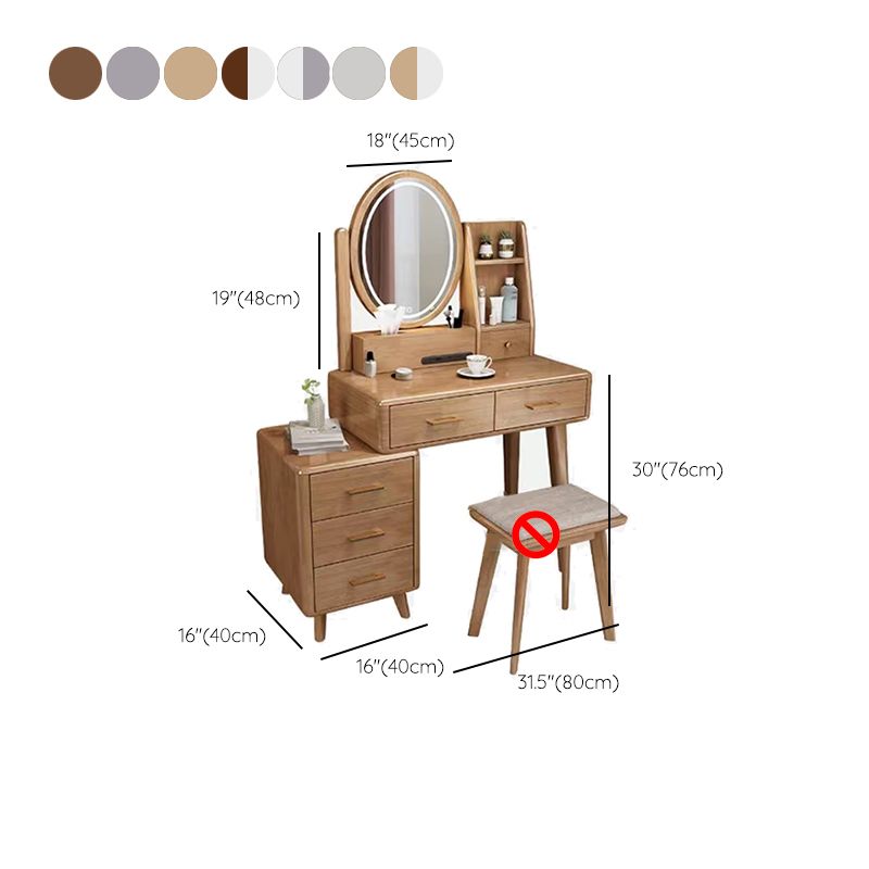Traditions Dressing Table Cherry Bedroom Lighted Mirror Standing Make-up Vanity Clearhalo 'Bedroom Furniture' 'furn' 'furn_makeup_vanities' 'Furniture' 'Makeup Vanities' 'makeup_vanities' 1200x1200_6843ff78-4843-4685-a730-24144788c58d