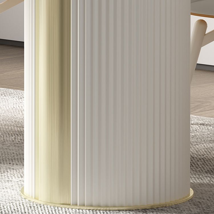 Ovaal dubbele voetstuk meubels luxe stijl stenen eetkamer collectie