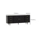 Black Buffet Server with Drawers Pine Solid Wood Dining Server Clearhalo 'buffet_sideboard' 'Buffets & Sideboards' 'furn' 'furn_buffet_sideboard' 'Furniture' 'Kitchen & Dining Furniture' 1200x1200_6844a00c-672a-4a61-9526-7b03e8cfee52