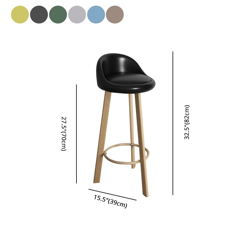 Modern Backrest Armless Counter Stool Steel Household Bar Stool with Cushion Clearhalo 'Bar Furniture' 'Bar Stools' 'bar_stools' 'furn' 'furn_bar_stools' 'furniture_bar_stools' 'Kitchen & Dining Furniture' 'kitchen&dining_furn' 'kitchen' 'kitchen_furn' Furniture' 1200x1200_6846cc0d-621b-4671-8180-b0ad3c473902