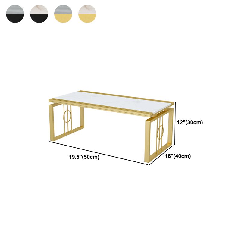 Tavolino da caffè top rettangolare, tavolo da cocktail da 11,81 "H in slitta