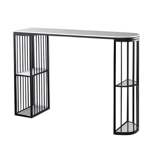 Modern Stone Living Living Bistro Bar Tabella Double Piedistal Tabella