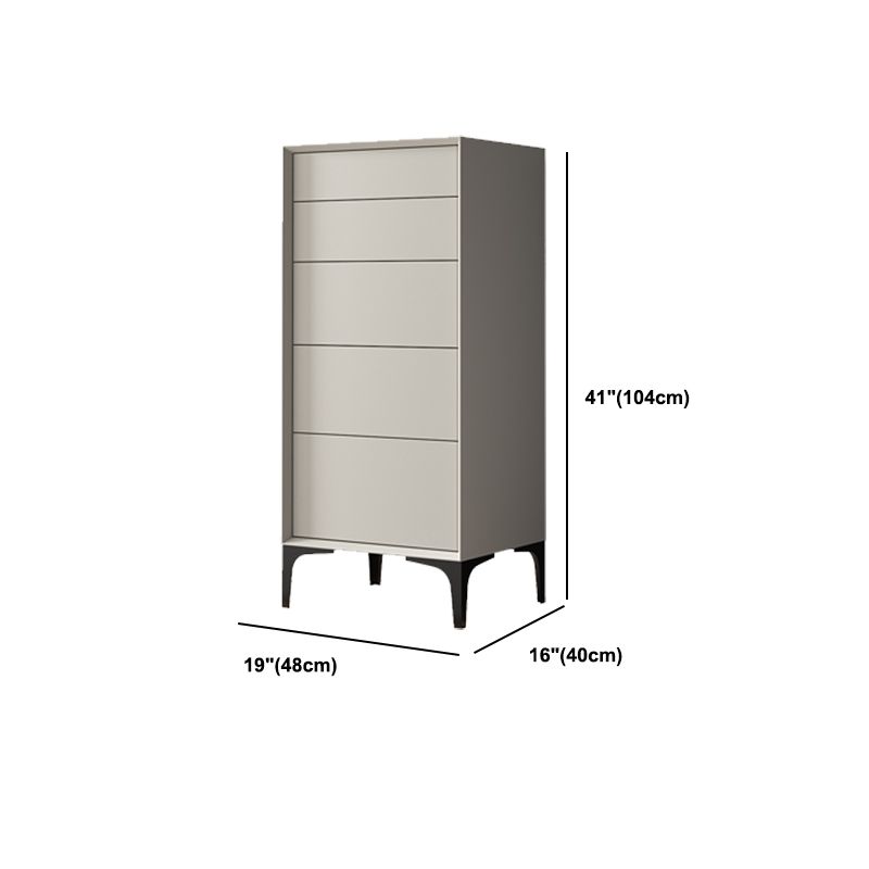 Coffre de lingerie grise coffre de rangement vertical moderne avec 2/3/4/5 Dusières pour chambre à coucher