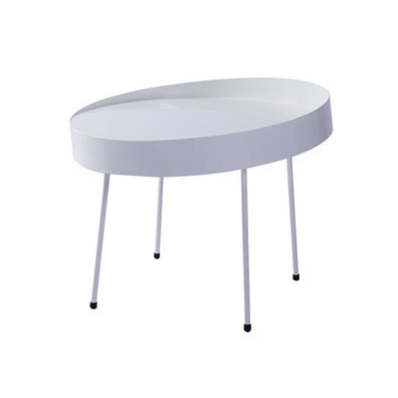 Mid-Century Modern Coffee Table with 4 Legs and Iron Round Top Clearhalo 'Coffee & Accent Tables' 'Coffee Tables' 'coffee_tables' 'furn' 'furn_coffee_tables' 'Furniture' 'Living Room Furniture' 1200x1200_6849c308-d477-41d6-ab4f-0becf7c3841c