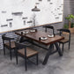 Industrial 1/3/5 Pieces Dining Set Rectangle Pine Wood Dining Table for Dining Room