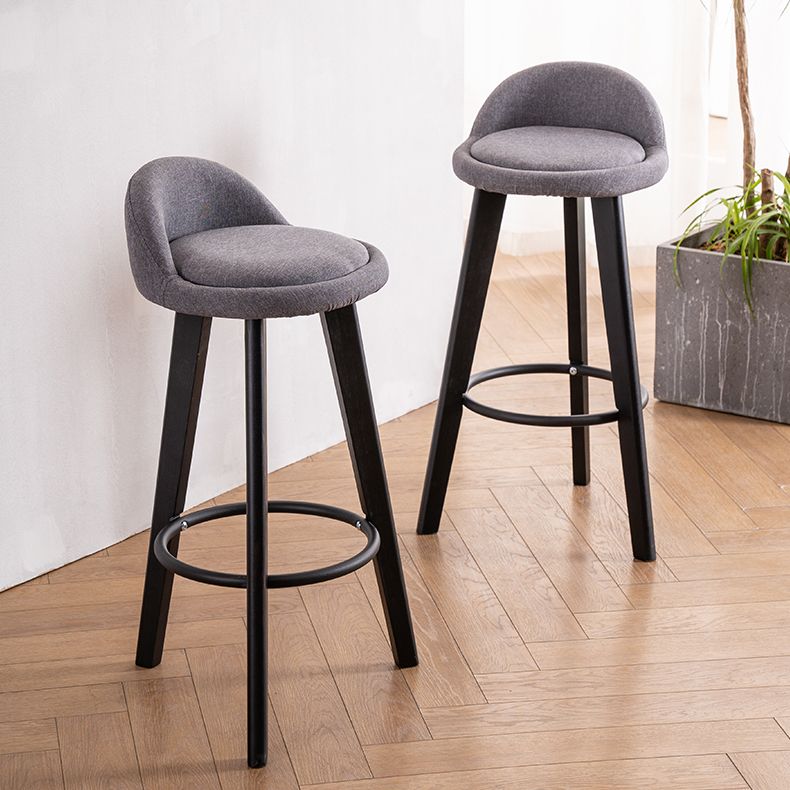 Modern Armless Backrest Counter Stool Wood Milk Tea Shop Bar Stool with Cushion and Pedal Clearhalo 'Bar Furniture' 'Bar Stools' 'bar_stools' 'furn' 'furn_bar_stools' 'furniture_bar_stools' 'Kitchen & Dining Furniture' 'kitchen&dining_furn' 'kitchen' 'kitchen_furn' Furniture' 1200x1200_684d5309-0faa-463c-8474-495138dc52cb