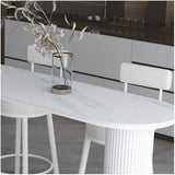 Nordic Bar Table 42-inch Height Metal Base Bistro Table for Dining Room Clearhalo 'Bar Furniture' 'Bar Tables' 'bar_tables' 'furn' 'furn_bar_tables' 'Furniture' 'furniture_bar_tables' 'Kitchen & Dining Furniture' 1200x1200_6850c9e1-281b-4be1-8b75-ffc26c56be3d