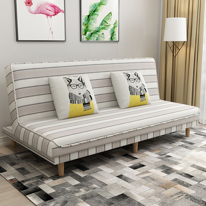 Foldable and Wear-resisting Linen Armless Sofa with Tight Back for Apartment Clearhalo 'furn' 'furn_sofas' 'Furniture' 'furniture_sofas' 'kitchen' 'kitchen_sofas' 'Living Room Furniture' 'Sofa' 'sofas' 1200x1200_6850e593-ffbc-43b8-9926-bc96ef05504d