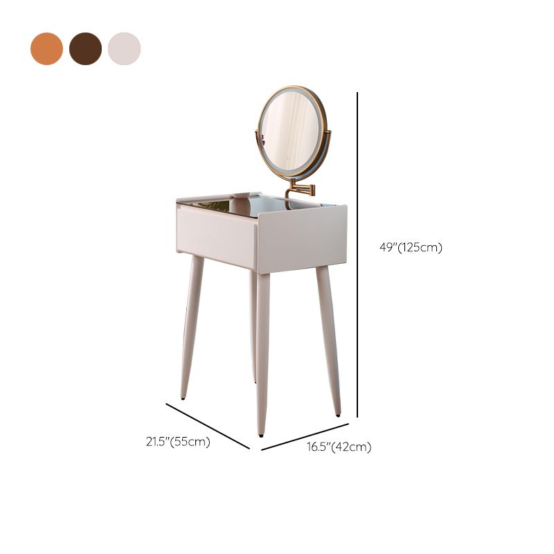 Magno de maquillaje contemporáneo Mirador de vidrio de la habitación con cajón