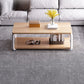 Modern Style Wooden Rectangular Table with Abstract Base for Storage Rack Coffee Table Clearhalo 'Coffee & Accent Tables' 'Coffee Tables' 'coffee_tables' 'furn' 'furn_coffee_tables' 'Furniture' 'Living Room Furniture' 1200x1200_68528258-6858-43a7-a4fb-81bcdc80b31a