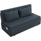 32.28" Wide Sleeper Sofa Gray Faux leather Sofa Bed with Detachable Mattress
