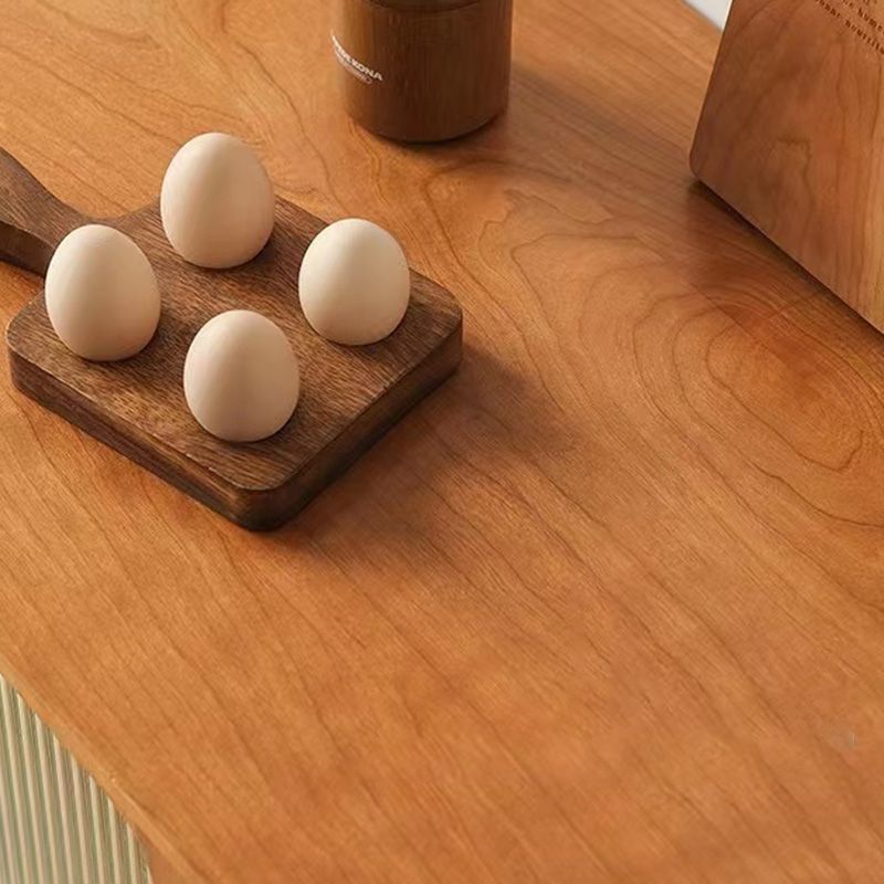 Credenza naturale a 2 tradri di legno moderna Credenza naturale con porta di vetro