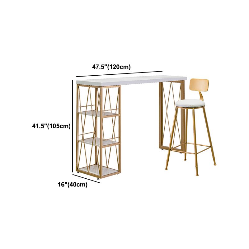 Tavolo da pub in altezza bar rettangolo glam in legno massiccio tavolo per barra