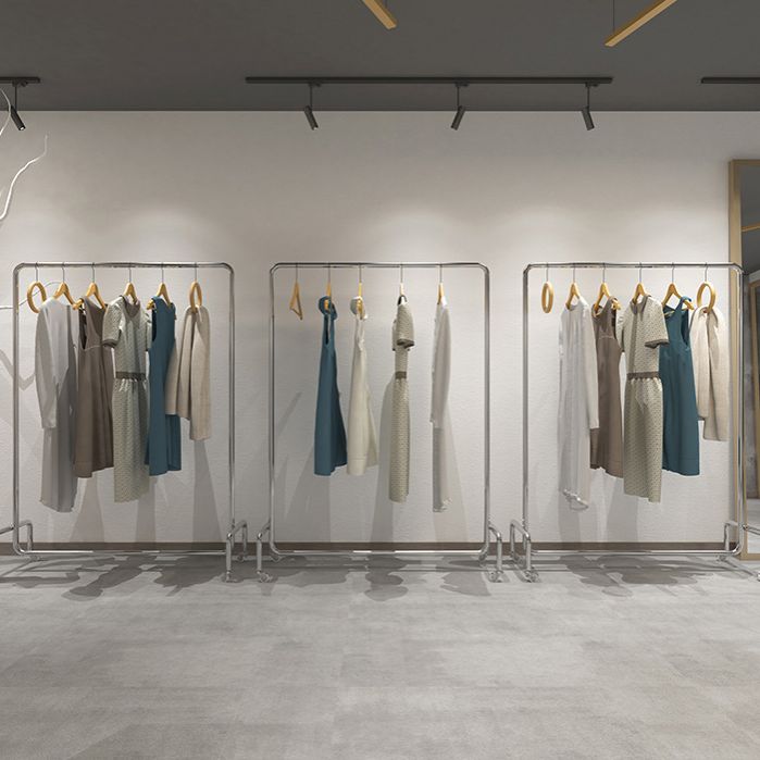 Kit di ingresso in acciaio in acciaio argento semplice per pavimenti per appendiabiti appendiabiti