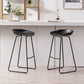 Contemporary Plastic Bar Stool Armless Dining Stool with Metal Base